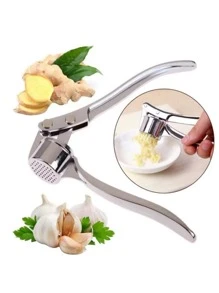 1 Máy ép tỏi bằng hợp kim kẽm, Dụng cụ xay tỏi bằng tay sáng tạo cho nhà bếp, Dụng cụ làm rau củ quả, Đồ dùng nhà bếp, Máy cắt, Thực phẩm, Salad, Trang trí, Bảo quản, Tiệc, Sinh nhật. - Bạc - Xem 1