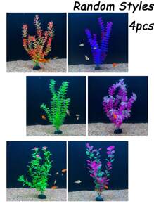 4入組人工水草隨機魚缸裝飾物 - 彩色 - 查看 5