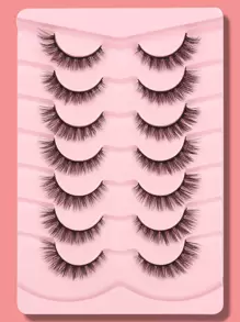 Himirell 自然假睫毛，7对11毫米自然猫眼睫毛 - 黑色 - 查看 2