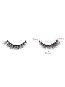 Himirell 自然假睫毛，7对11毫米自然猫眼睫毛 - 黑色 - 查看 5