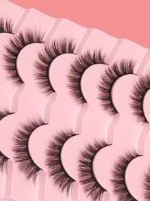 Himirell 自然假睫毛，7对11毫米自然猫眼睫毛 - 黑色 - 查看 8