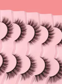 Himirell 自然假睫毛，7对11毫米自然猫眼睫毛 - 黑色 - 查看 9