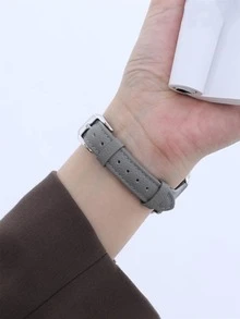 1 pieza Correa de reloj compatible con Apple Watch PU - Gris Claro - Ver 2