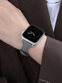 1 pieza Correa de reloj compatible con Apple Watch PU - Gris Claro - Ver 3