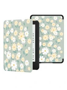 Floral Pattern Case Compatible With Kindle - Multicolor - View 1