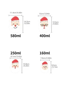 4 piezas Set Caja de conservación fresca Papá Noel de Navidad alimento - Multicolor - Ver 2