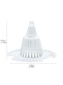 1pc Cone Flower Pot Hole Mesh Pad - White - View 2