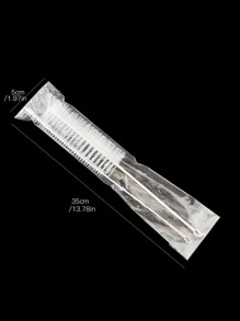 1pc Long Handle Cleaning Brush - White - View 2