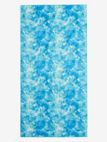 SHEIN Tie Dye Print Beach Blanket - Multicolor - View 4