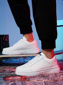 Giày Thể Thao Ngoài Trời Đơn Giản Và Thời Trang Cho Nam, Giày Thoải Mái, Thoáng Khí, Chống Trơn Trượt, Cổ Thấp - trắng - Xem 3