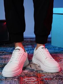 Giày Thể Thao Ngoài Trời Đơn Giản Và Thời Trang Cho Nam, Giày Thoải Mái, Thoáng Khí, Chống Trơn Trượt, Cổ Thấp - trắng - Xem 4