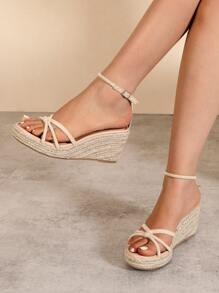 Giày bệt dày và Dép nêm Nữ - Màu be - Xem 1