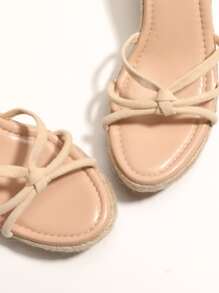 Giày bệt dày và Dép nêm Nữ - Màu be - Xem 3