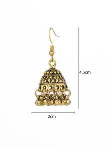 2 对/套波西米亚风锌合金串珠流苏耳环耳坠女式度假