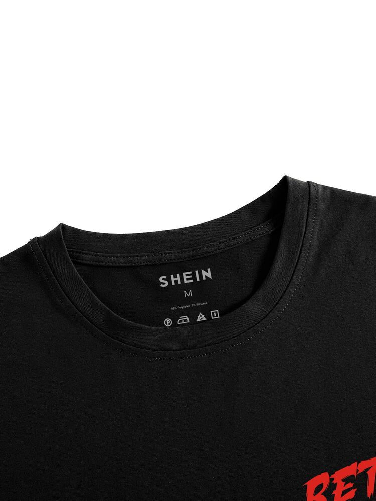 Men Slogan Graphic Tee