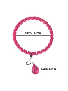 1pc Detachable Sports Fitness Exercise Hoop - Pink - View 3