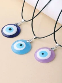 6-8pcs/set Evil Eye Charm Necklace - Multicolor - View 2