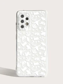 Hat & Cactus Pattern Clear Phone Case,International Version, Not The Domestic Version - White - View 3