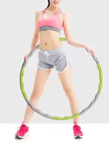 1pc Color Block Removable Fitness Exercise Hoop - Multicolor - View 1