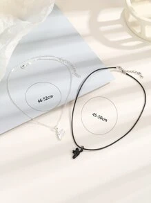 2入組/套情侶磁性遊戲手柄吊墜項鍊 - 彩色 - 查看 3