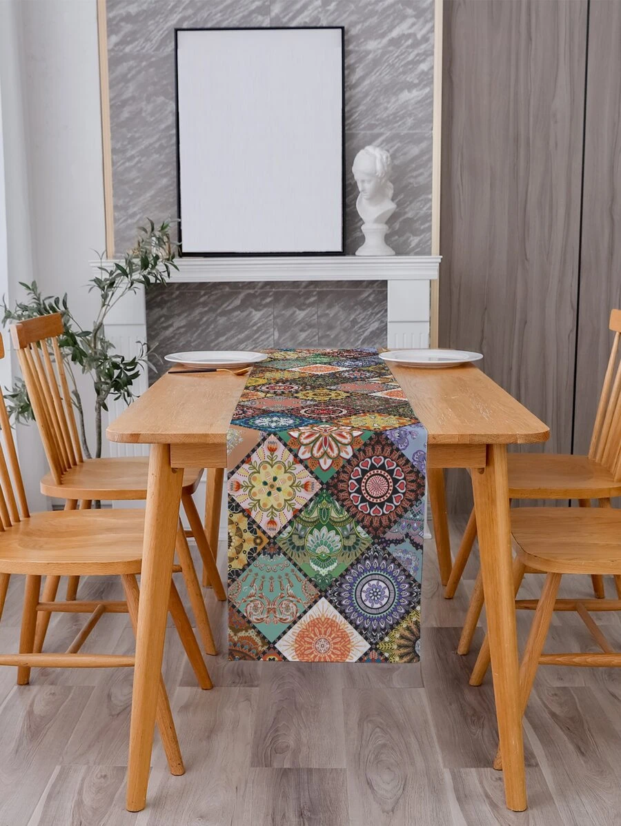 1 Máy tính bảng họa tiết Mandala, Á hậu bàn bếp polyester hiện đại cho phòng ăn - Nhiều màu - Xem 1