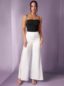 Silquee Solid Backless Cami Bodysuit - Black - View 4