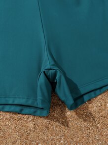 Conjunto de bikini con estampado tropical para niña preadolescente, playa de verano - Multicolor - Ver 3