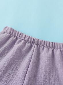 Baby Frill Trim Cami Top & Shorts - Mauve Purple - View 4