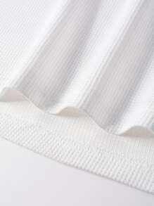 Manfinity Men Antler Print Contrast Trim Polo Shirt - White - View 3