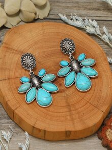 1 Boho Hợp Kim Kẽm Xanh Ngọc Trang Trí Bông Tai Giọt Nước Cho Nữ Cho Cuộc Sống Hàng Ngày - Nhiều màu - Xem 4