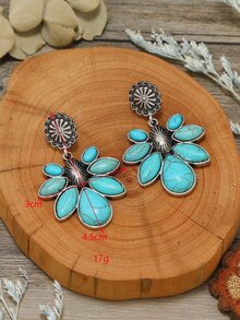 1 Boho Hợp Kim Kẽm Xanh Ngọc Trang Trí Bông Tai Giọt Nước Cho Nữ Cho Cuộc Sống Hàng Ngày - Nhiều màu - Xem 5