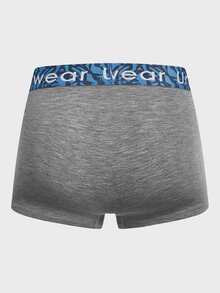 Hombres 5 piezas Calzoncillos boxer con estampado de letra - Multicolor - Ver 4