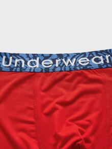 Hombres 5 piezas Calzoncillos boxer con estampado de letra - Multicolor - Ver 12