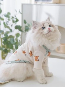 1pc Cartoon Graphic Pet Tee - Multicolor - View 1