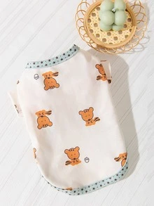 1pc Cartoon Graphic Pet Tee - Multicolor - View 4