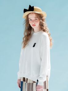 Cartoon Graphic Drop Shoulder Sweatshirt - White - View 4