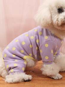 1 pieza Pijama mascota con patrón de lunares - Multicolor - Ver 4