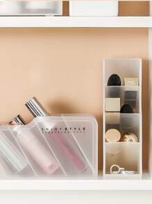 Multi-Grid Lipstick Storage Box, 1pc Clear Makeup Organizer, Inclined Design Pen Holder, Lipgloss Storage Case, Desk Organizer For Countertop Vanity, Office And Bathroom Bag, Bags, Makeup Bag, Vanity, Travel, Make Up Bag, Storage, Makeup Organizer, Makeup Bags, Toiletry Bag, Desk Organiser, Cosmetic Bag, Makeup Pouch, Make Up Organizer, Vanity Accessories, Make Up Pouch, Make Up Bags, Jewellery Box, Pouch, Makeup Brush Holder, Brush Holder, Perfume Organiser, Pouch Bag - White - View 2
