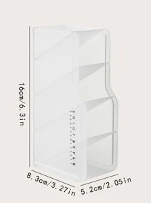 Multi-Grid Lipstick Storage Box, 1pc Clear Makeup Organizer, Inclined Design Pen Holder, Lipgloss Storage Case, Desk Organizer For Countertop Vanity, Office And Bathroom Bag, Bags, Makeup Bag, Vanity, Travel, Make Up Bag, Storage, Makeup Organizer, Makeup Bags, Toiletry Bag, Desk Organiser, Cosmetic Bag, Makeup Pouch, Make Up Organizer, Vanity Accessories, Make Up Pouch, Make Up Bags, Jewellery Box, Pouch, Makeup Brush Holder, Brush Holder, Perfume Organiser, Pouch Bag - White - View 5