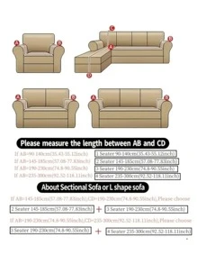 1 tấm bọc ghế sofa trơn co giãn & 1 tấm đệm không có chất độn - Cà phê nâu - Xem 2