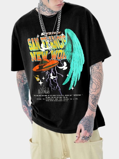 Guys Slogan Graphic Tee