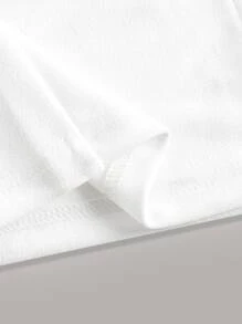 SHEIN PETITE 下擺開叉吊帶連體褲 - 白色 - 查看 4