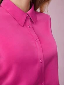 MOTF PREMIUM Camisa de cintura con fruncido - Rosa - Ver 5