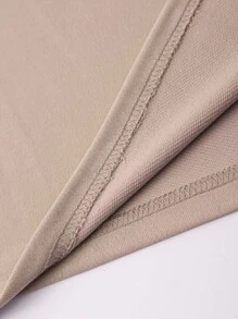 Claim Dot Loose Fit Men Slogan Graphic Drop Shoulder T-Shirt - Apricot - View 4