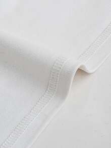 HOMEYEE Contrast Trim Bodycon Dress Business Dress - White - View 7