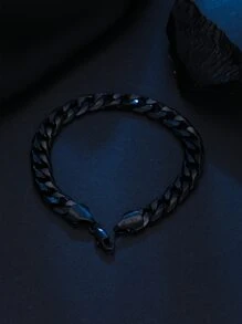 Men Minimalist Bracelet - Black - View 1