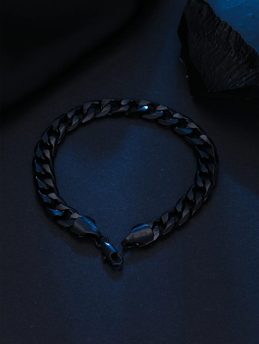 Men Minimalist Bracelet - Black - View 1