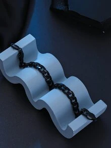 Men Minimalist Bracelet - Black - View 2