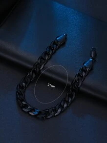 Men Minimalist Bracelet - Black - View 4
