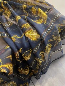 Floral Print Scarf - Multicolor - View 3